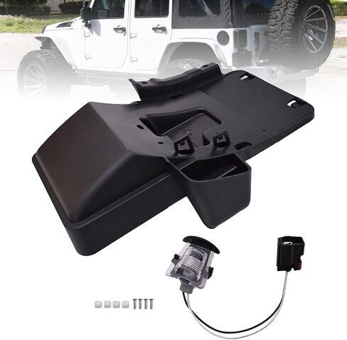 لوحة تصاعد لوحة ترخيص خلفية سوداء واستبدال البلاستيك الخفيف لعام 2007-2018 Wrangler JK JKU 68064720AA in Saudi Arabia