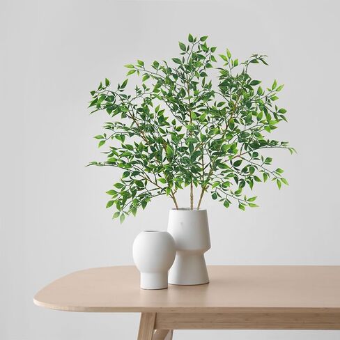 النباتات الاصطناعية 3pcs 31 "تنبع من الخضراء فو ، فروع فو للهزهاء ، والفروع الاصطناعية تنبع لمكتب حديقة متجر ديكور المنزل in Kuwait