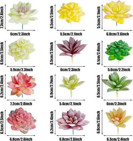 Woohome 6 PCS Faux Fake Succulents Artificial Cactus Decor Artificial Succulent Plants Faux Cactus Plant Artificial Cactus Succulent for Home Decor Indoor Wall Garden DIY in Saudi Arabia