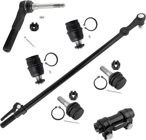7pc التعليق مجموعة مفاصل الكرة الأمامية + قضبان التعادل الخارجية + الأكمام الضباط + ارتباط السحب For Ford F-350 Super Duty 2005-2016 4WD Crew Cab Pickup K8607 K80026 DS300008 ES3420S DS80749 in Kuwait
