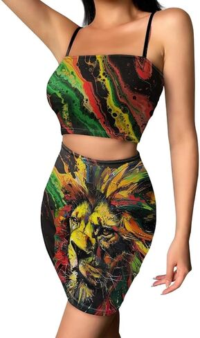 راستا فستان مجموعة راستا ريجا فستان مثير سباغيتي حزام محصول المحصول و bodycon mini تنورة فستان مجموعة S-4XL in Kuwait