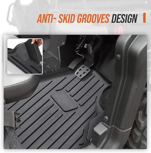 حصيرة Kemimoto Floor 2PCs ، متوافقة مع Defender Can-Am والمدافع Max 2016-2019 ، TPE First Row Floor Liner in Saudi Arabia