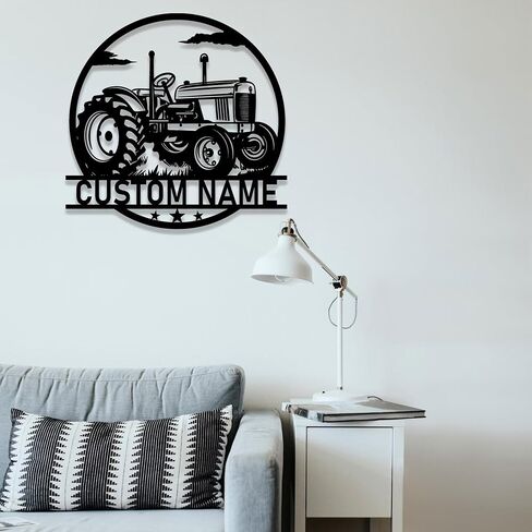 Custom Tractor Metal Wall Sign, Personalized Farm Tractor Driver Name, Farm Truck Decor, Birthday Gifts, Garage Decor, 8-24 Inch in Saudi Arabia
