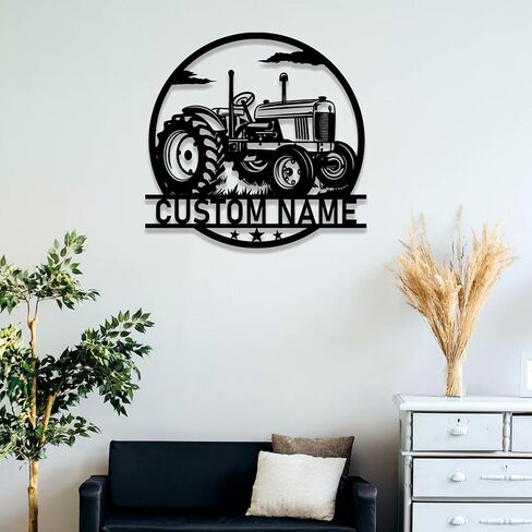Custom Tractor Metal Wall Sign, Personalized Farm Tractor Driver Name, Farm Truck Decor, Birthday Gifts, Garage Decor, 8-24 Inch in Saudi Arabia