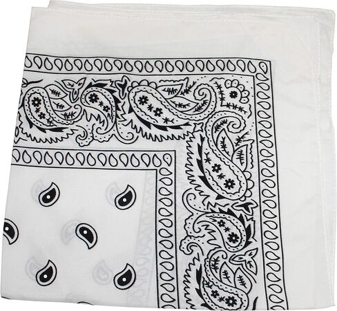 Mechaly Pack of 7 XL Non Fading Paisley Polyester Bandanas 27 x 27 In - Bulk Wholesale in Saudi Arabia