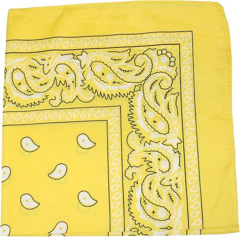 Mechaly Pack of 7 XL Non Fading Paisley Polyester Bandanas 27 x 27 In - Bulk Wholesale in Saudi Arabia