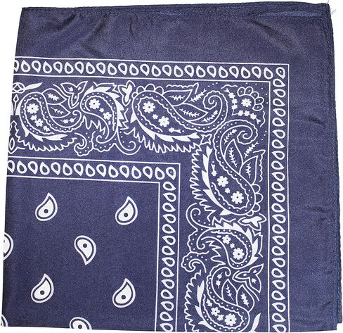 Mechaly Pack of 7 XL Non Fading Paisley Polyester Bandanas 27 x 27 In - Bulk Wholesale in Saudi Arabia