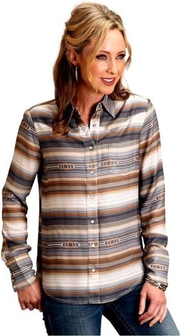 Stetson Western Shirt Womens Serape L/S L Brown 11-050-0590-7058 BR in Saudi Arabia