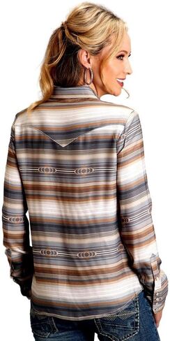 Stetson Western Shirt Womens Serape L/S L Brown 11-050-0590-7058 BR in Saudi Arabia