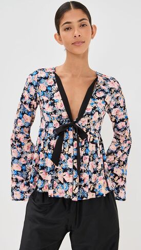 Kika Vargas Women's Naomi Top Blush Orchid Viscose in Saudi Arabia