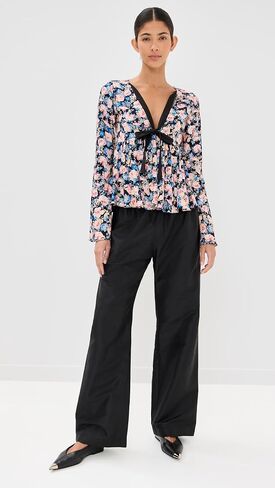 Kika Vargas Women's Naomi Top Blush Orchid Viscose in Saudi Arabia