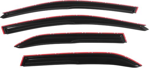 Window Visors Compatible with 2002-2007 Mitsubishi Lancer Sedan, Smoked Aero JDM Wind Deflectors Stick On by IKON MOTORSPORTS, 2002 2003 2004 2005 2006 in Saudi Arabia