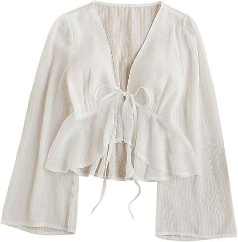 قمادة تربط تربط الأفق العفومة بلوزة الكشكش غير المتكافئة. in Kuwait