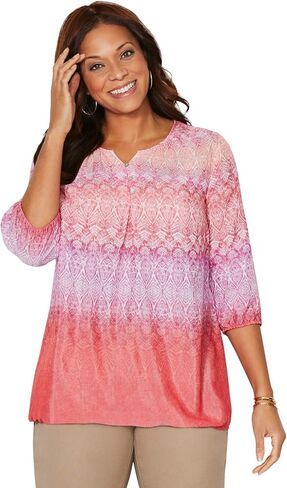 Catherines Women's Plus Size Santa Fe Peasant Top in Saudi Arabia