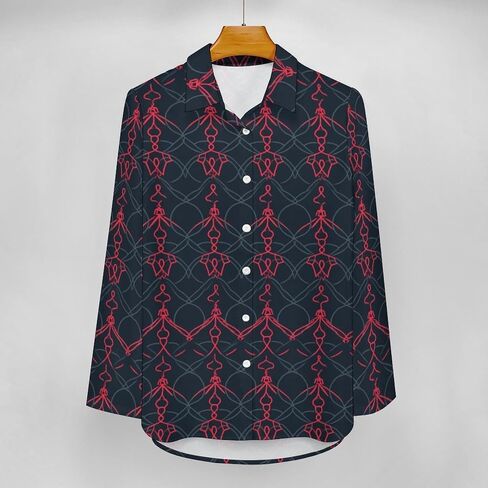 Women's Cotton Blend Long Sleeve Button Down Shirt Summer Casual Boho Vintage Floral Print Irregular Hem Tops in Saudi Arabia