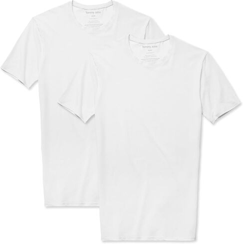 Tommy John Men's Cotton Basics Crew Neck Undershirt - Stay-Tucked Fit in Kuwait