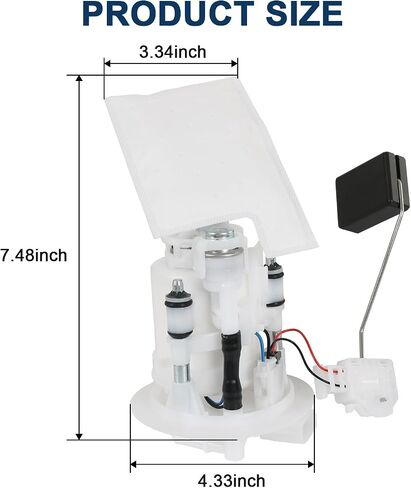 Fuel Pump Assembly Compatible with Yamaha Kodiak 450 YFM450K 2018-2023, Kodiak 450 YFM450 4x4 2018-2023, Replaces # BB5-13907-00-00 BB5-13907-01-00 BB5-13907-03-00 BB5-13907-02-00 in Saudi Arabia
