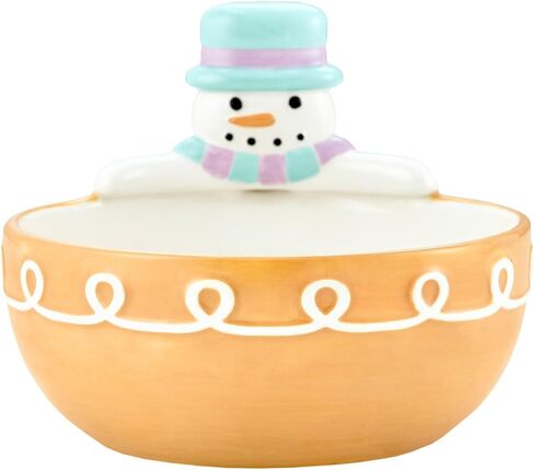 Bico Santa Claus Hand Painted Ceramic 18oz Candy Bowl, for treats, jam, sauce, snacks, Microwave and Dishwasher Safe in Saudi Arabia