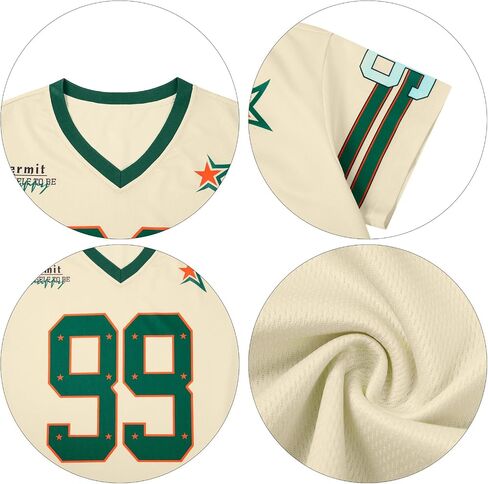 Oversized Y2k Jersey Shirts for Women V Neck Number Graphic Tees Streetwear Short Sleeves Top Vintage Fashion Clothing in Saudi Arabia
