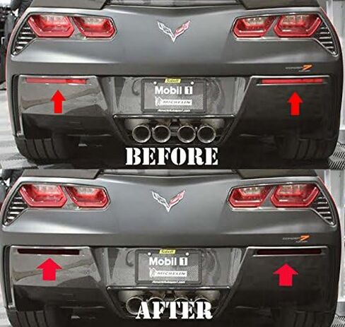 For C7 2014-16 Corvette Rear Bumper Lower Cover Reflector Blackouts 2pc in Saudi Arabia
