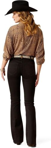 ARIAT للسيدات الصعود Ella Boot Cut Cut ، Black ، 27 Long in Kuwait
