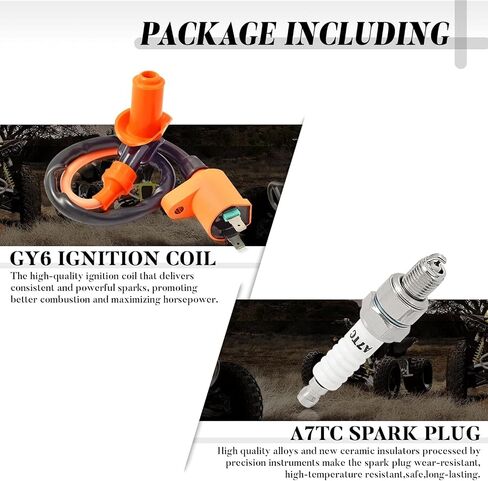 ملف الإشعال عالي الأداء في سباق مع شمعات شرارة ل GY6 50CC 150CC 125CC 150CC الصينية ATV الدراجة ATV ATV GO KART PARTS in Saudi Arabia