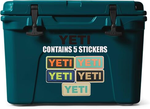 5 YETI Stickers by CleetusStickerCompany – Waterproof Vinyl Decals for Coolers, Tumblers, Laptops & More in Saudi Arabia