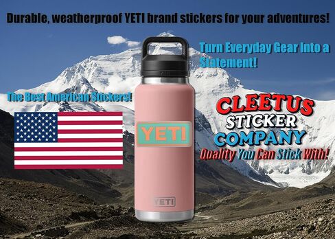 5 YETI Stickers by CleetusStickerCompany – Waterproof Vinyl Decals for Coolers, Tumblers, Laptops & More in Saudi Arabia