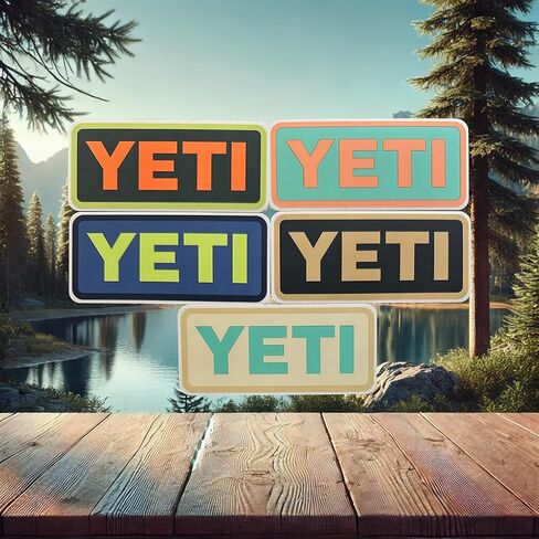 5 YETI Stickers by CleetusStickerCompany – Waterproof Vinyl Decals for Coolers, Tumblers, Laptops & More in Saudi Arabia