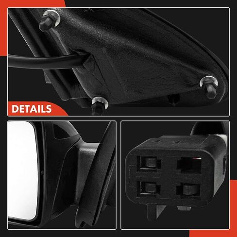 A-Premium Driver Side Power Door Mirror - Compatible with Chevrolet Cobalt 2005-2010 & Pontiac G5 2007-2010 - Non-Heated Manual Folding Black Outside Rear View Mirror - Replace# 25831896 in Saudi Arabia