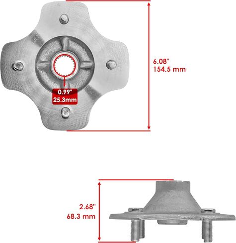 Caltric Rear Differential and Axle Shaft Wheel Hub Compatible with Honda TRX300 Fourtrax 300 2X4 1988 1989 1990 1991 in Saudi Arabia