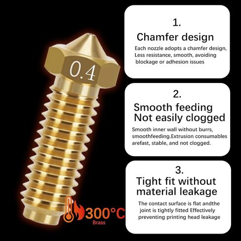 JUUPINE 5PCS 0.4MM Hardened steel NozzleThread mozzle for Kobra 3 Hotend Extruder,High Temperature Wear Resistant Nozzles High Flow Hotend Extruder for Anycubic Kobra 3/Kobra 3 Combo 3D Printer in Kuwait