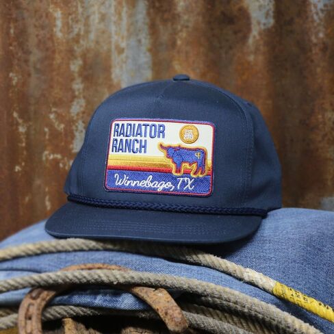 Dale Brisby's Rodeo Time Bull Hauler Meshback Navy in Saudi Arabia