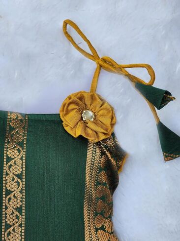 Girl's Traditional Ethnic Wear Kalyani Cotton Flower Knot Frock in Kuwait