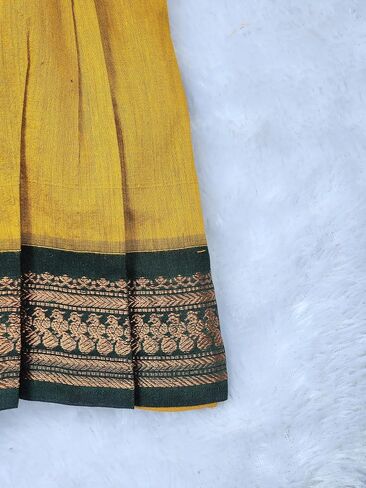 Girl's Traditional Ethnic Wear Kalyani Cotton Flower Knot Frock in Kuwait