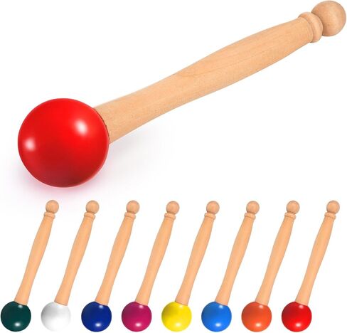 Singing Bowl Mallet, Crystal Singing Bowl Mallet, Meditation Sound Bowl Mallet with Wooden Handle, Rubber Ball Striker Mallet for Buddhist Meditation Yoga Chime in Saudi Arabia