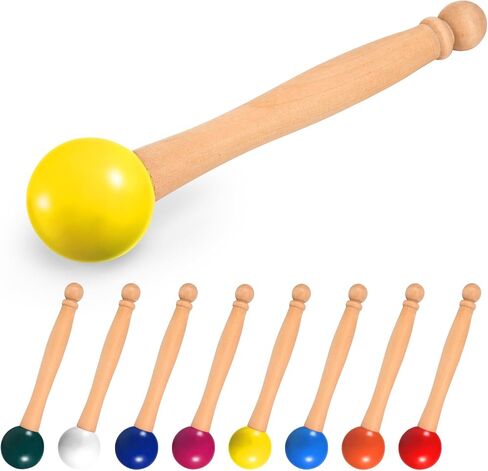 Singing Bowl Mallet, Crystal Singing Bowl Mallet, Meditation Sound Bowl Mallet with Wooden Handle, Rubber Ball Striker Mallet for Buddhist Meditation Yoga Chime in Saudi Arabia