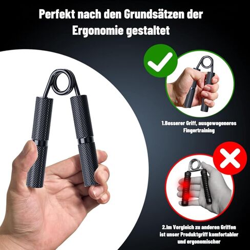 قبضة مدرب القوة 4 عبوات 50 رطل - 200 رطل، مقبض تمرين اليد، مقوي إصبع الساعد، غير قابل للانزلاق، مناسب لإعادة تأهيل اليد، تدريب قوة الإصبع، بناء العضلات، صالة الألعاب الرياضية المنزلية in Kuwait