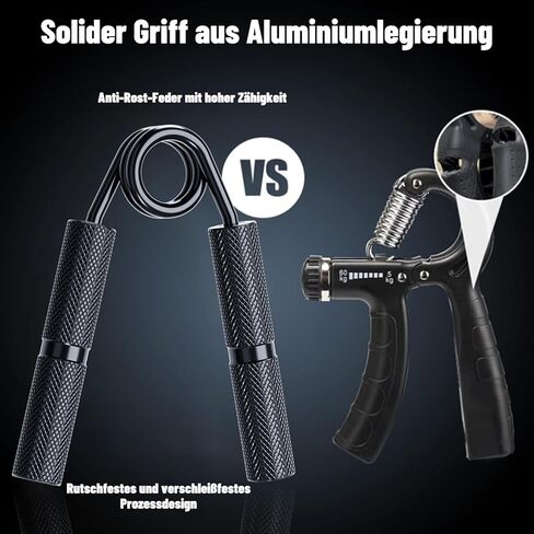 قبضة مدرب القوة 4 عبوات 50 رطل - 200 رطل، مقبض تمرين اليد، مقوي إصبع الساعد، غير قابل للانزلاق، مناسب لإعادة تأهيل اليد، تدريب قوة الإصبع، بناء العضلات، صالة الألعاب الرياضية المنزلية in Kuwait