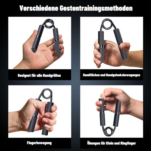 قبضة مدرب القوة 4 عبوات 50 رطل - 200 رطل، مقبض تمرين اليد، مقوي إصبع الساعد، غير قابل للانزلاق، مناسب لإعادة تأهيل اليد، تدريب قوة الإصبع، بناء العضلات، صالة الألعاب الرياضية المنزلية in Kuwait