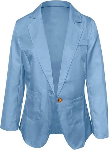 Fartey Womens Blazer Business عرضية مفتوحة مفتوحة للوزن طويل الأكمام طويلة الأكمام in Kuwait
