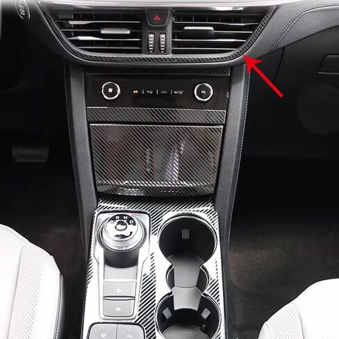 Xiter 2pcs ABS Cabon على غرار الألياف الجانبية الجانبية الأمامية تغطية منفذ فتحة لفورد Escape 2020 2021 2022 2023 2024 2025 الملحقات الداخلية ، ألياف الكربون in Kuwait