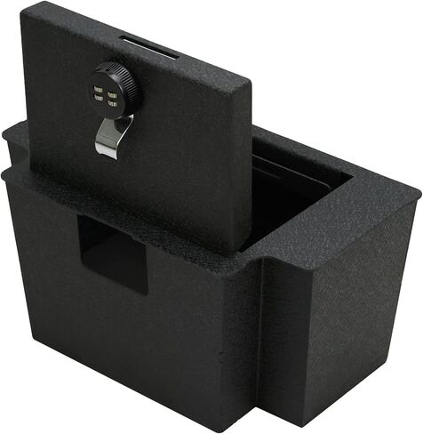 Center Console Gun Safe - Console Gun Vault متوافق مع Chevy Silverado 1500/GMC Sierra 1500 2023-2025 ، FIT 2022 طراز تحديث (قفل 4 أرقام) in Kuwait