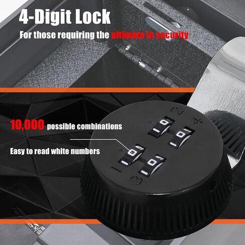Center Console Gun Safe - Console Gun Vault متوافق مع Chevy Silverado 1500/GMC Sierra 1500 2023-2025 ، FIT 2022 طراز تحديث (قفل 4 أرقام) in Kuwait