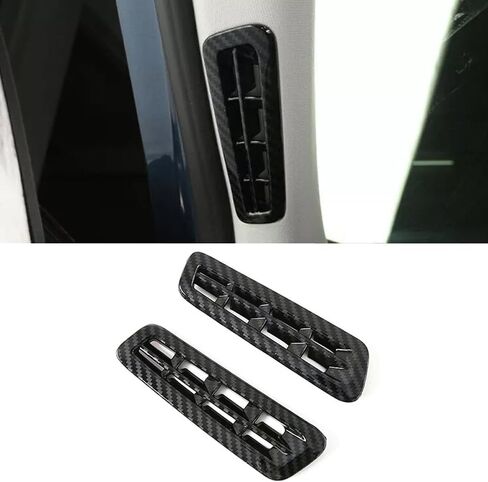 Xiter 2pcs ABS Cabon على غرار الألياف الجانبية الجانبية الأمامية تغطية منفذ فتحة لفورد Escape 2020 2021 2022 2023 2024 2025 الملحقات الداخلية ، ألياف الكربون in Saudi Arabia