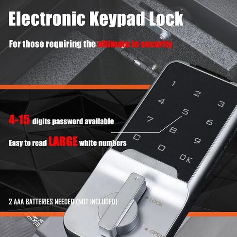 Center Console Gun Safe - Console Gun Vault متوافق مع Chevy Silverado 1500/GMC Sierra 1500 2023-2025 ، FIT 2022 طراز تحديث (قفل 4 أرقام) in Kuwait