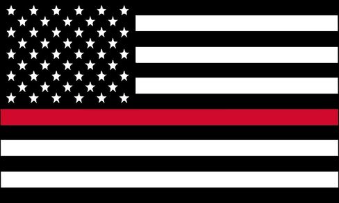 3 Pack Firefighter Thin Red Line Flag Sticker Vinyl Decal for Car Truck Window Bumper Sticker Support for Firemen Fire Department (3x5 Inch 3 Pack) in Kuwait