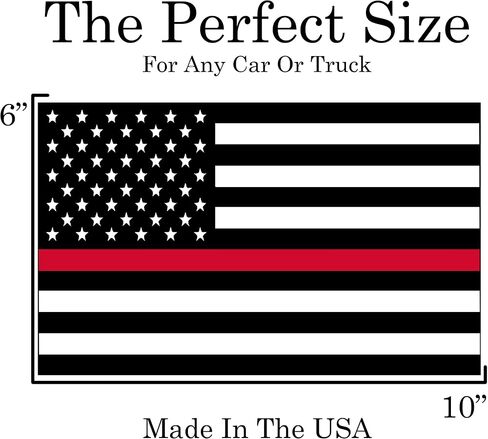 3 Pack Firefighter Thin Red Line Flag Sticker Vinyl Decal for Car Truck Window Bumper Sticker Support for Firemen Fire Department (3x5 Inch 3 Pack) in Kuwait