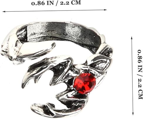 Punk Scorpion Ring for Men Open Design with Rhinestones Vintage Statement Jewelry for and Hip-hop Fashion Comfortable Fit for Everyday Wear in Saudi Arabia