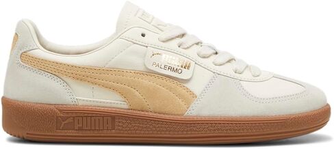 Puma Mens Palermo Lace Up Sneakers Shoes Nasual - Beige ، White - Size 5.5 M in Saudi Arabia